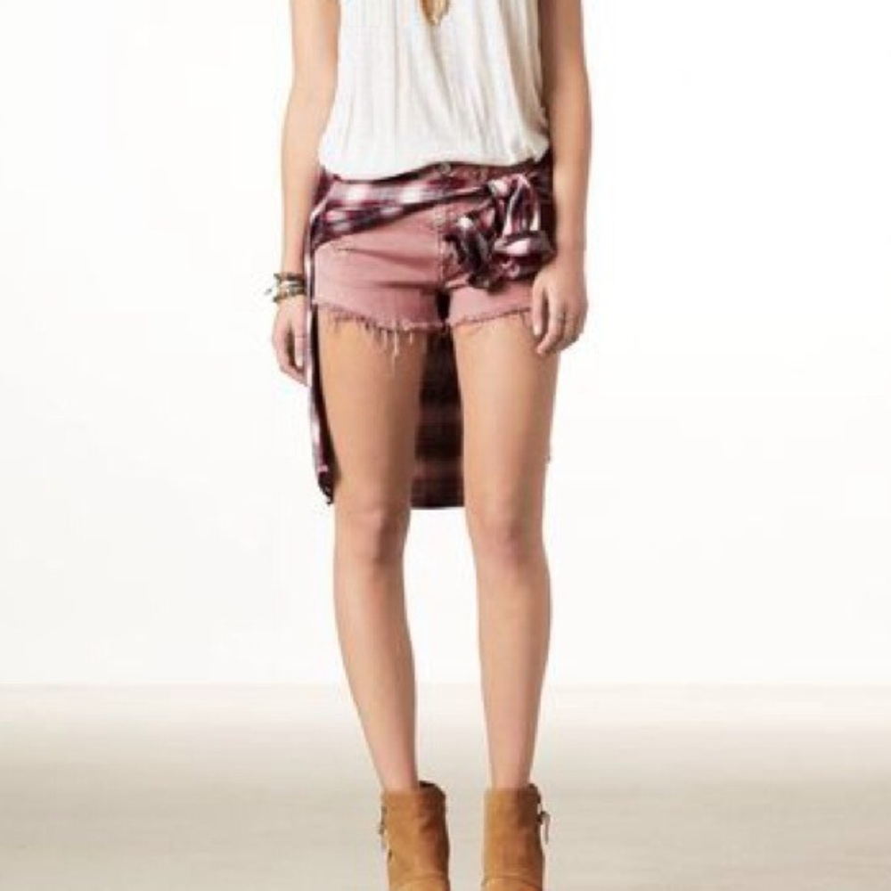 American Eagle Festival Cutoff Distressed Shorts